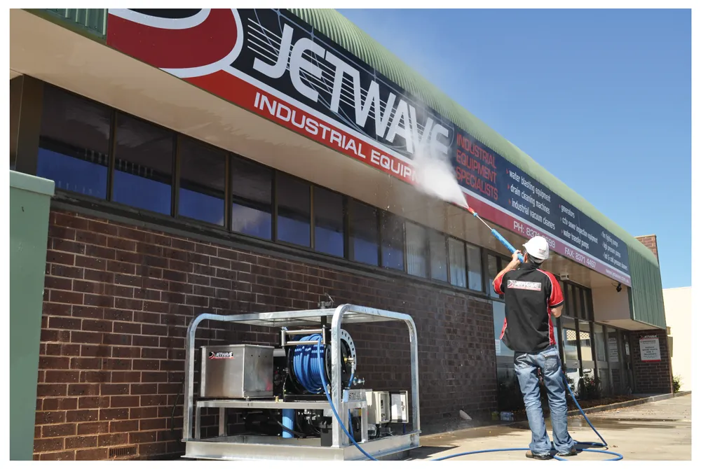 Jetwave office being cleaned in 2006 on Richmond Road.
