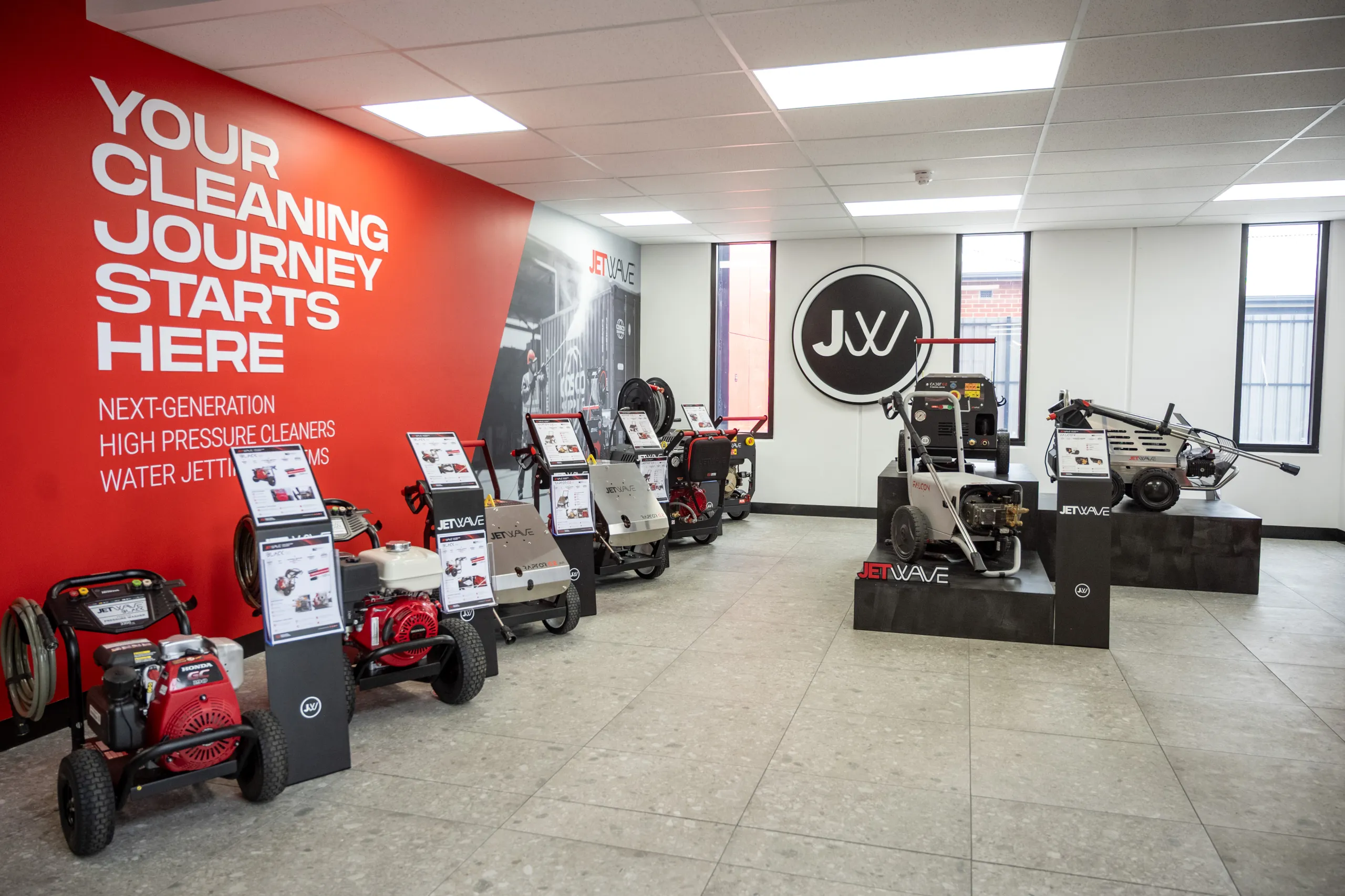 Jetwave showroom with some Jetwave machines